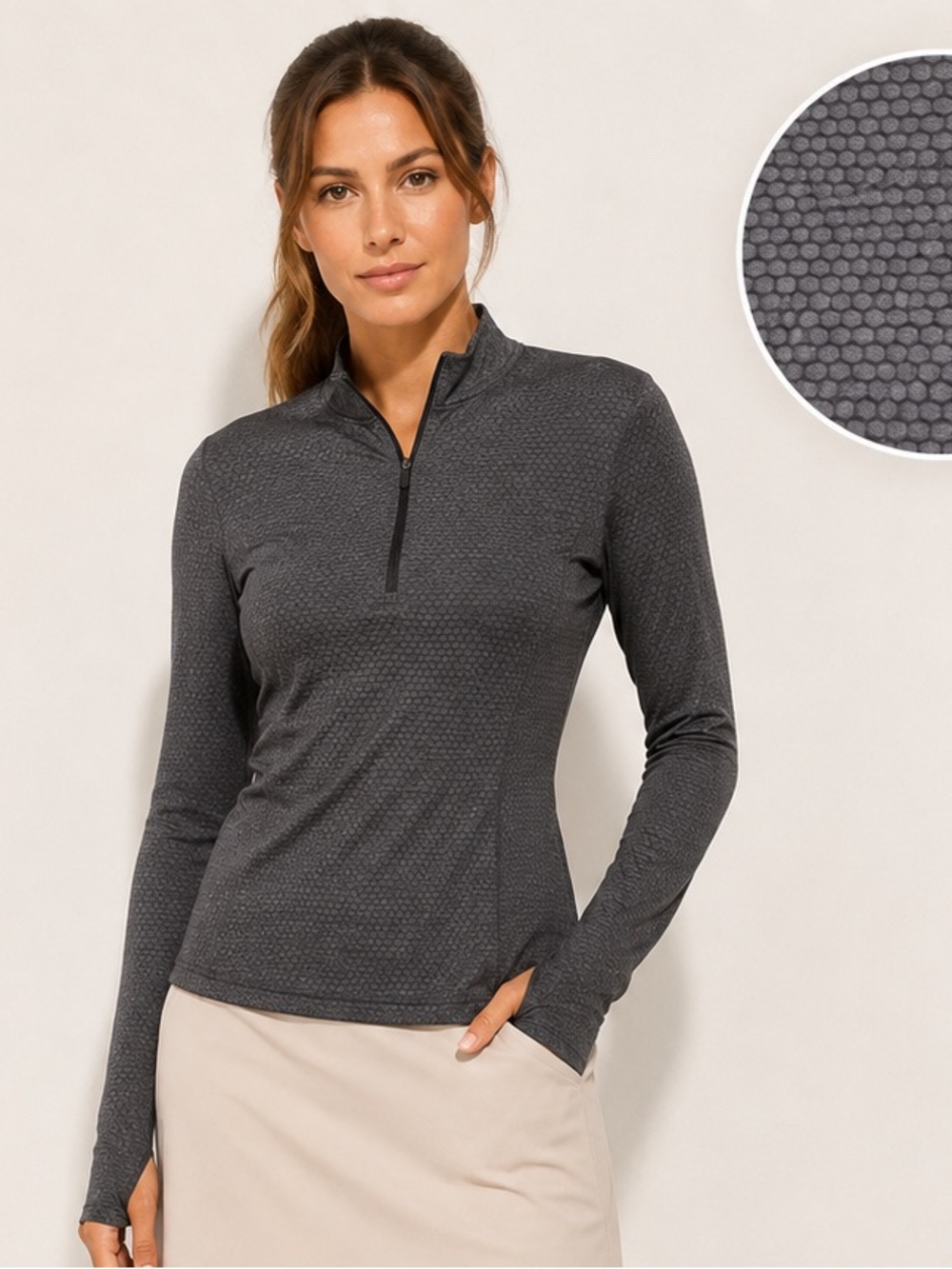 Tommy Bahama Golf Quarter Zip Workout Top Medium